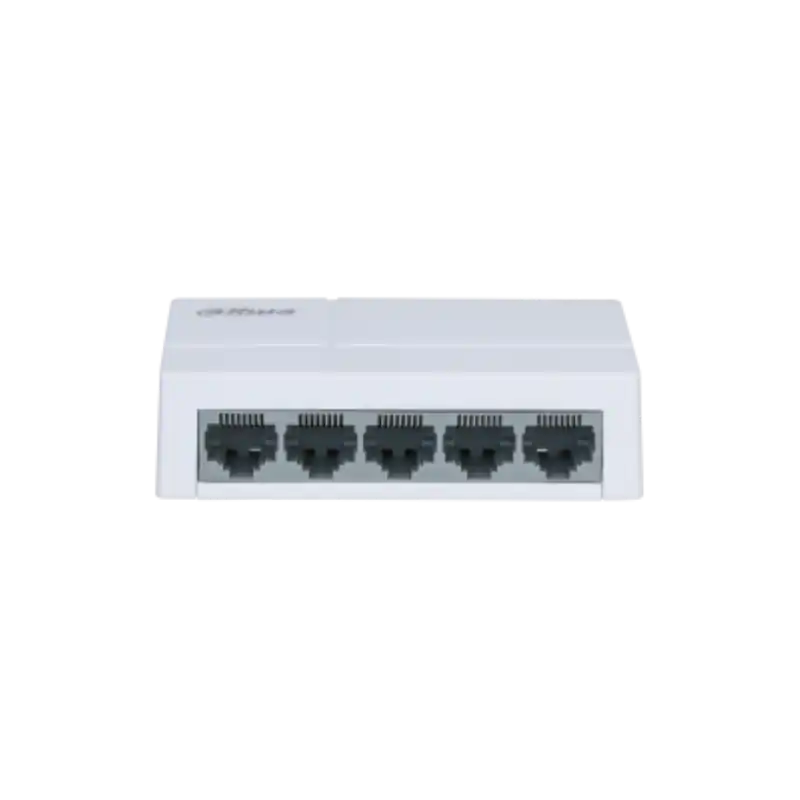 DAHUA 5 PORT UNMANAGED SWITCH PFS3005-5ET-L-V2, Interffata: 5 x 100Mbps, alimentare: 5 VDC 1 A, Switching Capacity: 1 Gbit, Pack Disponibil imediat