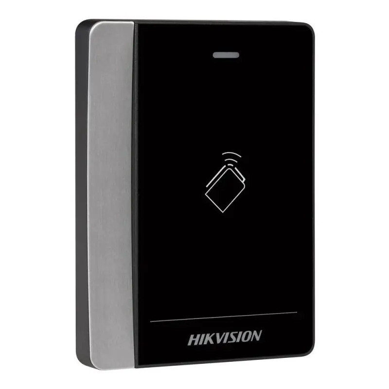 Cititor de carduri Hikvision DS-K1102AE, Pro series, suporta caduri EM frecventa:125KHz, conectivitate: RS-485 siprotocol Wieg Reducere extra