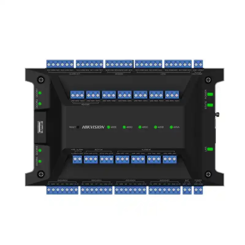 Centrala control acces Hikvision DS-K2704X(P), 10/100/1000 Mbps, interfete: 1x Network, 4x Lock Control, 4x Exit Button, 4x Door Lichidare de stoc
