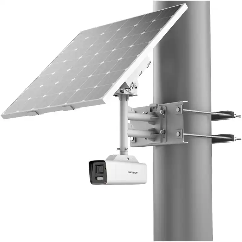 Cel mai vândut Kit camera de supraveghere IP Bullet 4MP Hikvision cu panou Solar 4G DS-2XS6A47G1-LS/C36S80(4MM), lentila fixa: 4mm, iluminare: