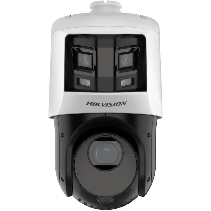 Camera de supraveghere IP TandemVu 6+4MP 25X Colorful & IR Panoramic & PTZ Hikvision DS-2SE4C425MWG-E/26(F0), lentila bullet fix Livrare rapidă