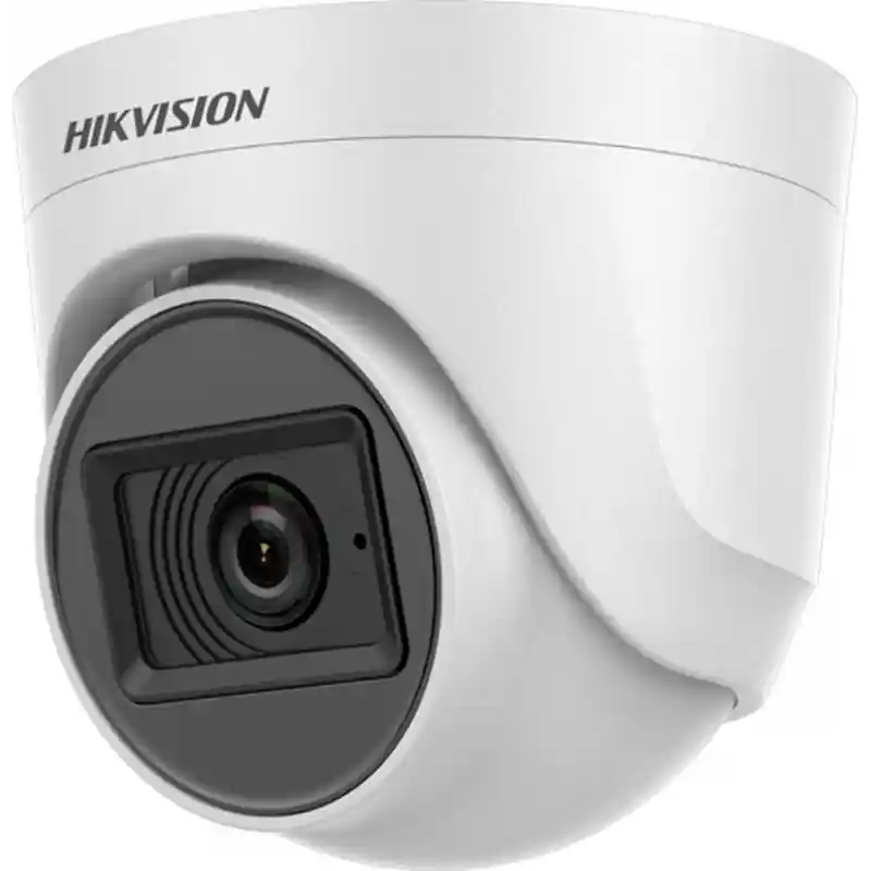 Cumpărături sigure Camera de supraveghere Turret 5MP Audio Indoor Hikvision DS-2CE76H0T- ITPFS(2.8MM), lentila fixa 2.8mm, iluminare min: 0.01 Lux@