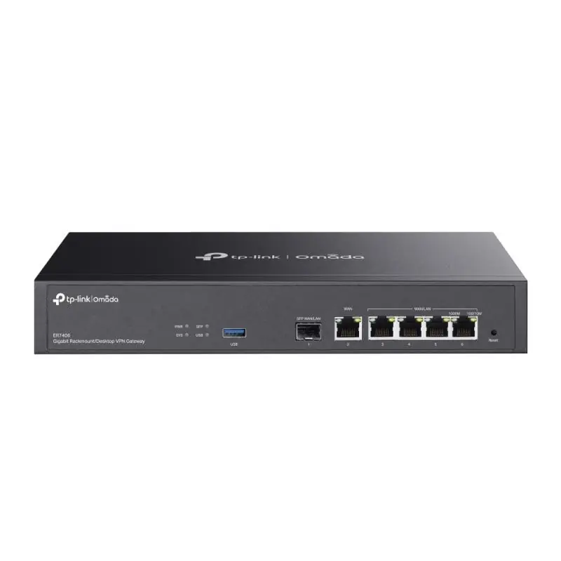 "Omada Gigabit Rackmount/Desktop VPN Router PORT: 1× Gigabit SFP WAN/LAN Port, 1× Gigabit RJ45 WAN Port, 4× Gigabit WAN/LAN RJ45 Lichidare de stoc
