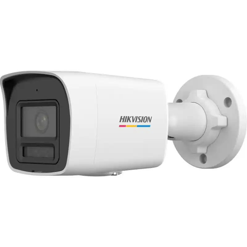 Cumpărături sigure Camera de supraveghere IP Bullet 2MP ColorVu Hikvision DS-2CD1027G2H- LIU(4MM), lentila fixa 4mm, iluminare: Color: 0.0005 Lux @