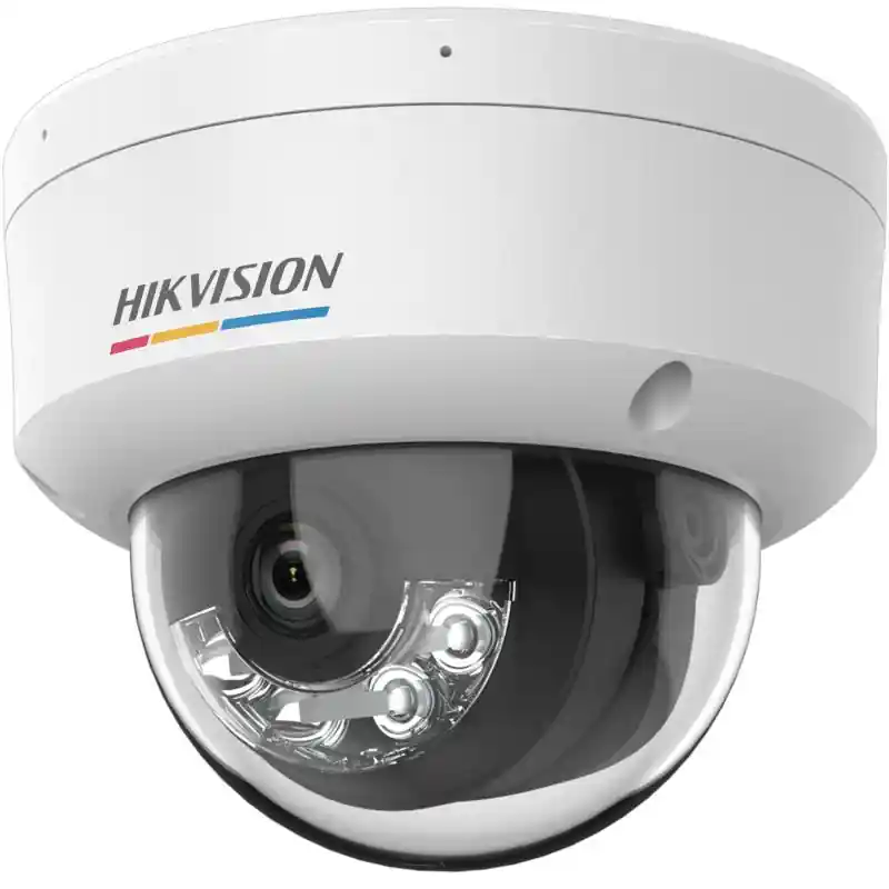 Camera de supraveghere IP Dome 2MP ColorVu with Smart Hybrid Light Hikvision DS-2CD1127G2H-LIU(4MM), lentila fixa: 4mm, iluminar Nu rata