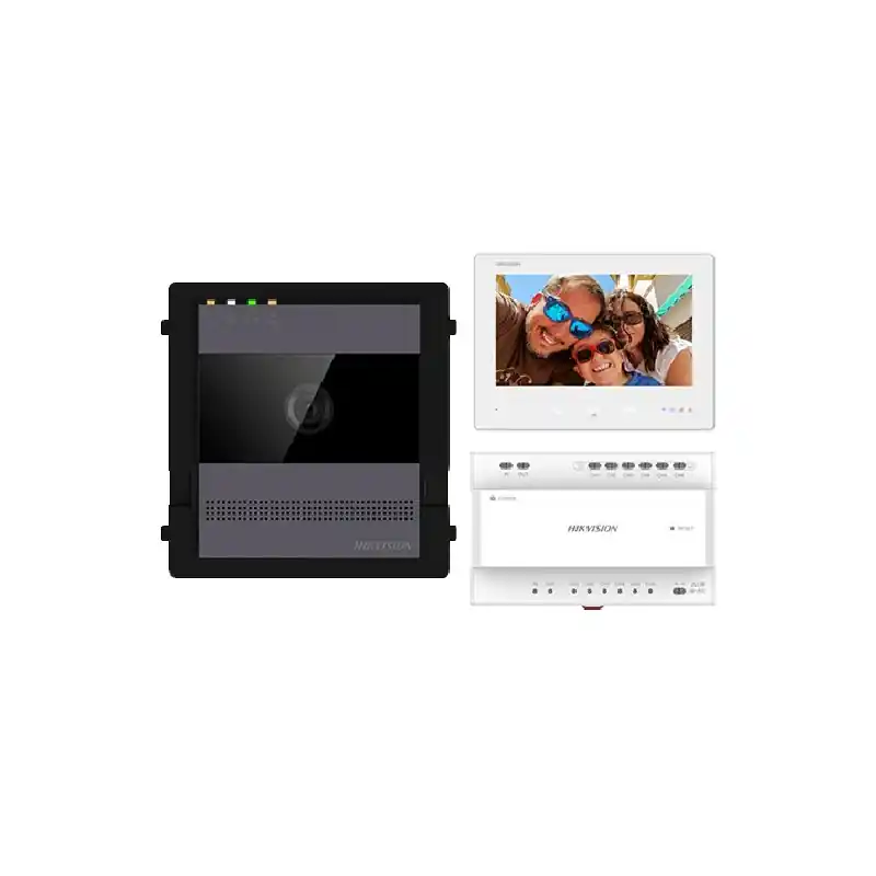Vezi acum Kit videointercom IP Hikvision DS-KIS704EY/AL kit-ul contine: 1x DS- KH7300EY-WTE2/WH, 1x DS-KD-ACW1, 1x DS-KD7003EY-IME2/AL, 1x