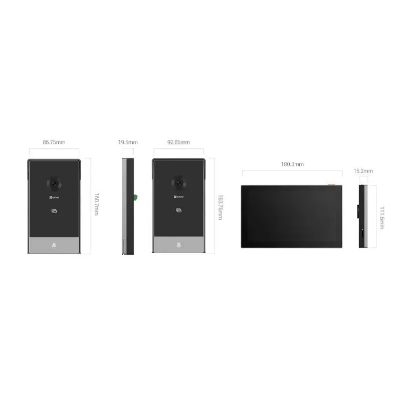 Bestseller KIT VIDEOINTERFON SMART HOME2MP Monitor color 7" touch Smart RFID Unlock Supports Dual-Band Wi-Fi 6 (2.4 / 5 GHz) Two-Way Talk