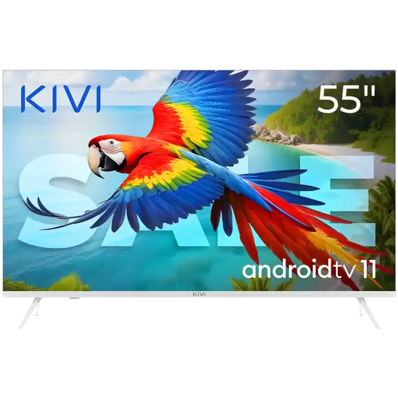 55', UHD, Android TV 11, White, 3840x2160, 60 Hz, Sound 2x12W, 83 kWh/1000h , BT5.1, HDMI ports 4, 24 months Ofertă
