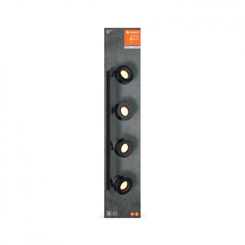 Spot LED cvadruplu ajustabil Ledvance DECOR VENUS, 21W, 2000 lm, lumina calda (3000K), IP20, 695mm, Negru, clasa energetica F Noutate