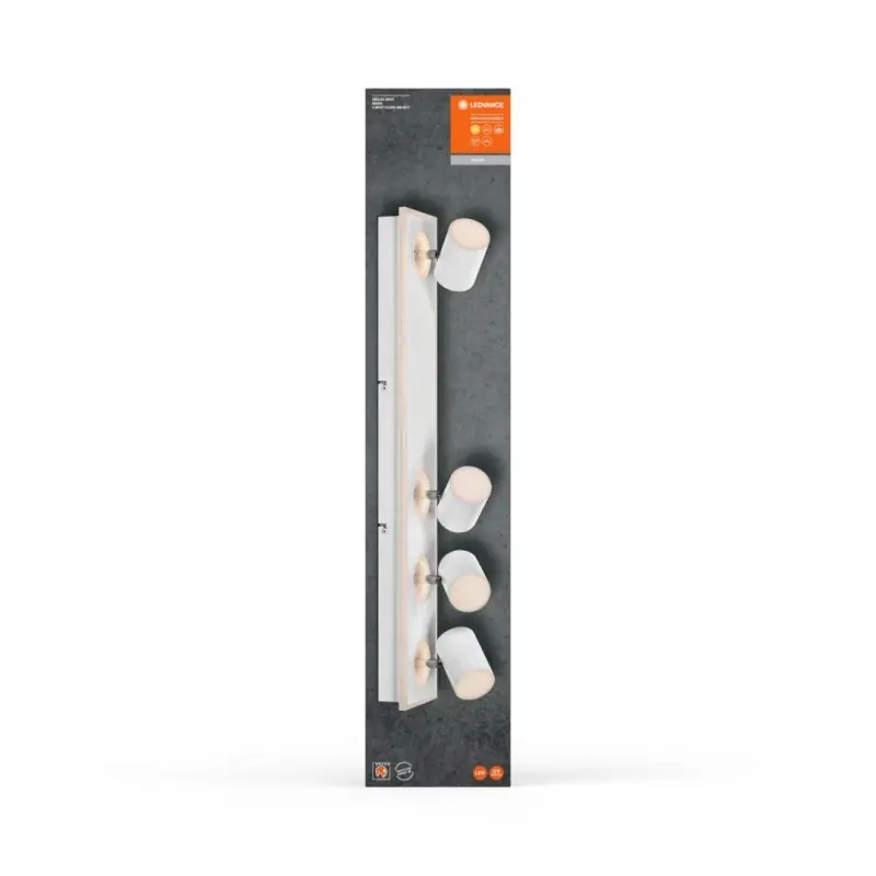 Spot LED cvadruplu ajustabil Ledvance DECOR MARS, 58.5W, 5780 lm, lumina calda (3000K), IP20, 713mm, Alb, clasa energetica F Ofertă de sezon