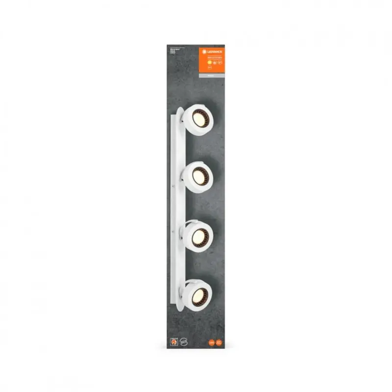 Spot LED cvadruplu ajustabil Ledvance DECOR VENUS, 21W, 2000 lm, lumina calda (3000K), IP20, 695mm, Alb, clasa energetica F Premium
