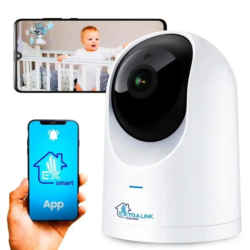 Promoție Extralink Smart Life HomeEyeIP cameraPTZ Wi-Fi 2.5K 4MP Nanny