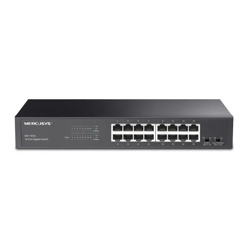 Cumpără online 16-Port Gigabit Desktop/Rackmount Switch, interfata 16×10/100/1000Mbps RJ45 Ports, Auto-Negotiation, Auto MDI/MDIX, 32 Gbps