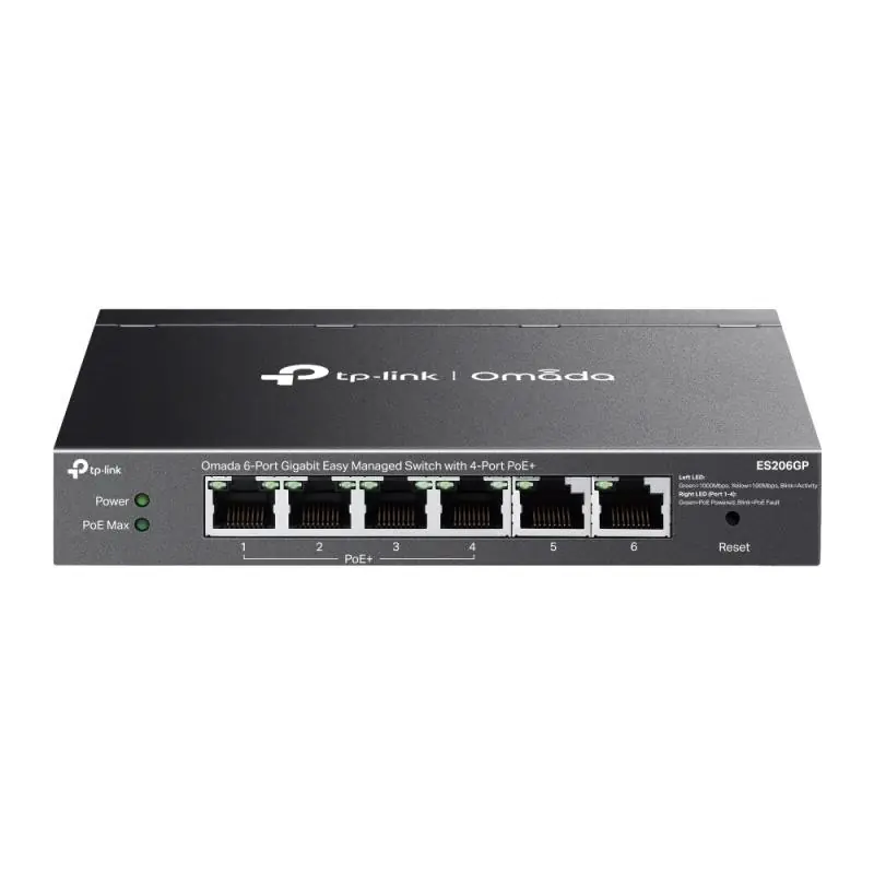 Super ofertă Omada 6-Port Gigabit Easy Managed Switch with 4-Port PoE+ PORT: 4× Gigabit PoE+ Ports, 2x Gigabit Non-PoE Ports SPEC: 802.3at/af