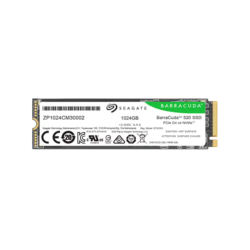 Cel mai bun preț SSD SEAGATE BarraCuda 520 1.024TB M.2 2280-S2 PCIe Gen4 x4 NVMe 1.4, Read/Write: 5000/3200 MBps, TBW 250