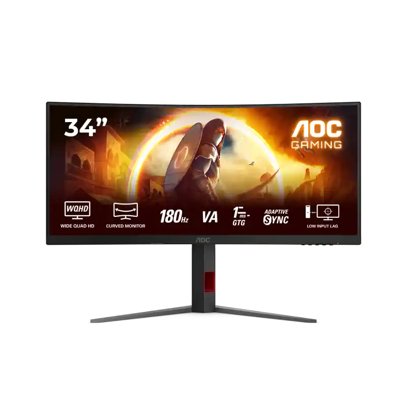 Comandă acum Monitor AOC 34" CU34G4, Curvature: 1500R, Diagonal (inch): 34, Diagonal (cm): 86, Aspect ratio: 21:9, Panel: VA, Resolution: 344