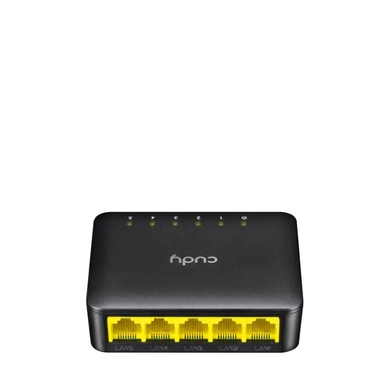 CUDY 5-Port Gigabit Desktop Switch, 5 10/100/1000M RJ45 Ports, IGMP Snooping, Loop Detection/Prevention, 802.1p/DSCP QoS, Deskto Chilipir