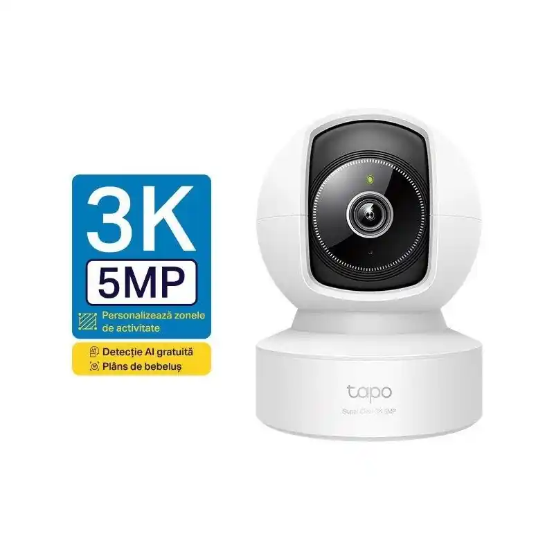 Camera Wi-Fi home security TP Link, senzor 1/3" Progressive Scan CMOS Starlight Sensor, Focal Length: 4 mm, Aperture: F2.2, Pan Ofertă