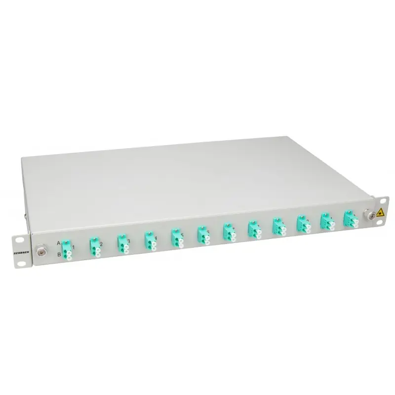 Splicebox, 4 fibre,LC,50/125?m OM3, culisant,19",1UV , ECO Promoție