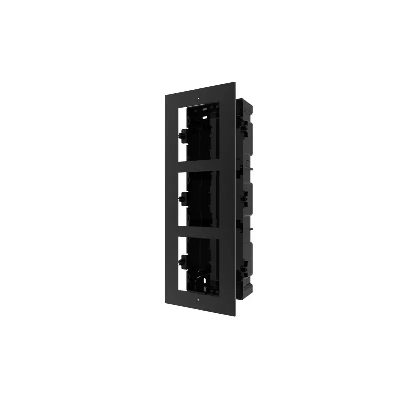 Vezi acum Panou frontal pentru 3 module videointerfon modular Hikvision DS-KD- ACF3 permite conectarea a 3 module de videointerfon modular