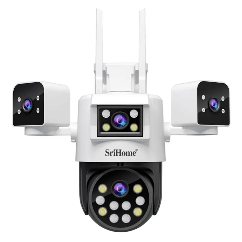 Camera Supraveghere WiFi 4x2MP PTZ Quad-Lens – SriHome SH066 Ofertă specială