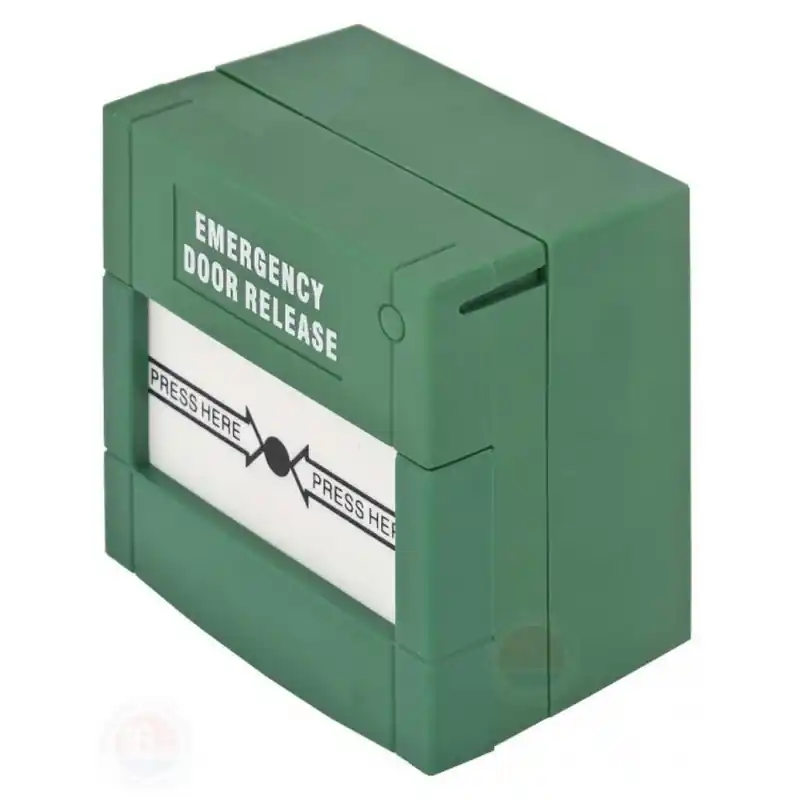 Buton aplicabil din plastic pentru iesire de urgenta Material: plastic, culoare verde Cumpărături sigure