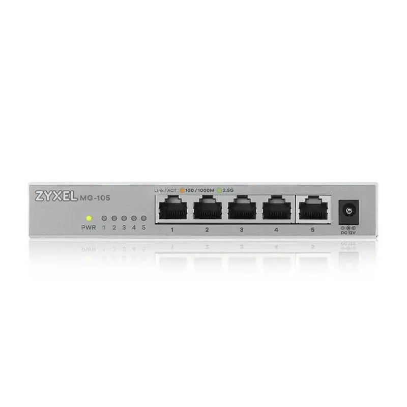 Cel mai bun preț Zyxel XMG-105 5 Ports 2,5G + 1 SFP+ MultiGig unmanaged Desktop Switch