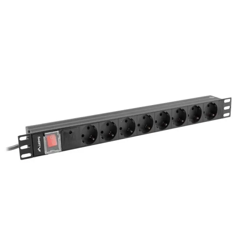 Unitate distributie alimentare PDU 19", 1U, 16A, 8 prize , negru Bestseller