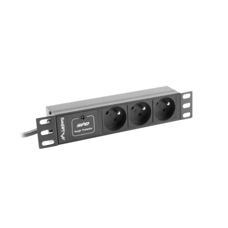 Unitate distributie alimentare PDU 10", 1U, 16A, 3 prize , negru Cumpărături sigure
