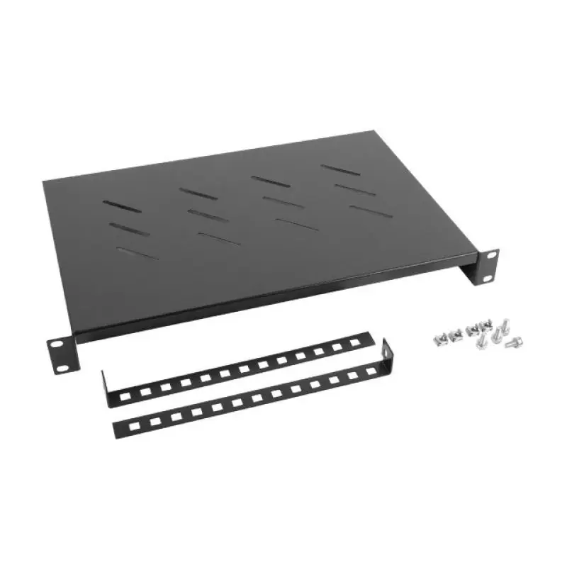 Poliță fixă 19" 1U / 483x300 mm,max. 25 kg, negru Ultima șansă