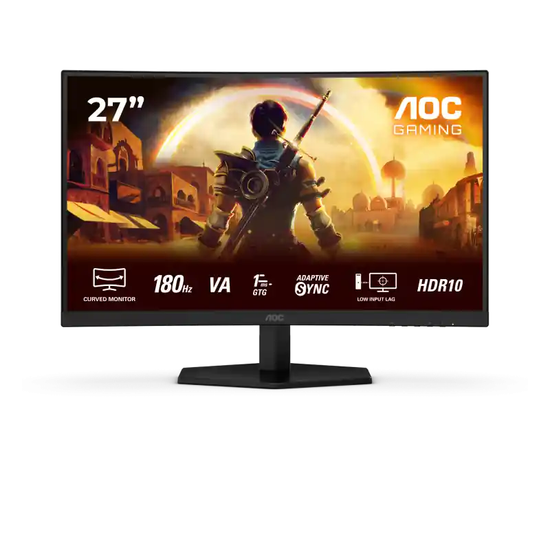 Premium Monitor AOC 27" C27G42E, Diagonal (inch): 27, Diagonal (cm): 68, Panel: Fast VA, Refresh Rate: 180Hz, Response time MPRT: 0.5ms,
