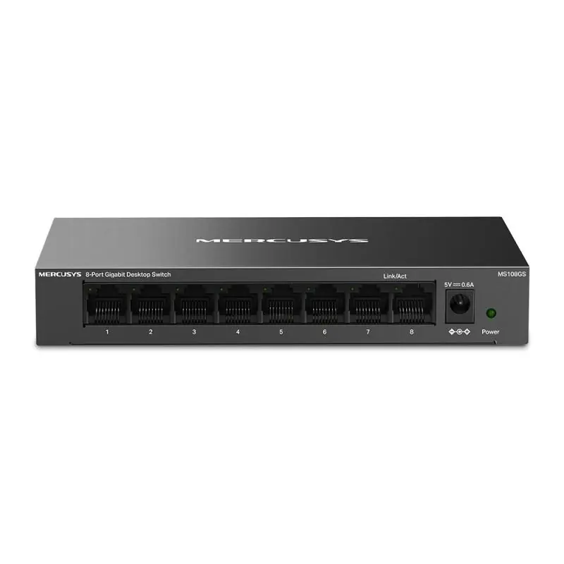 Mercusys MS108GS. Switch type: Unmanaged. Basic switching RJ-45 Ethernet ports type: Gigabit Ethernet (10/100/1000), Basic switc Livrare gratuită