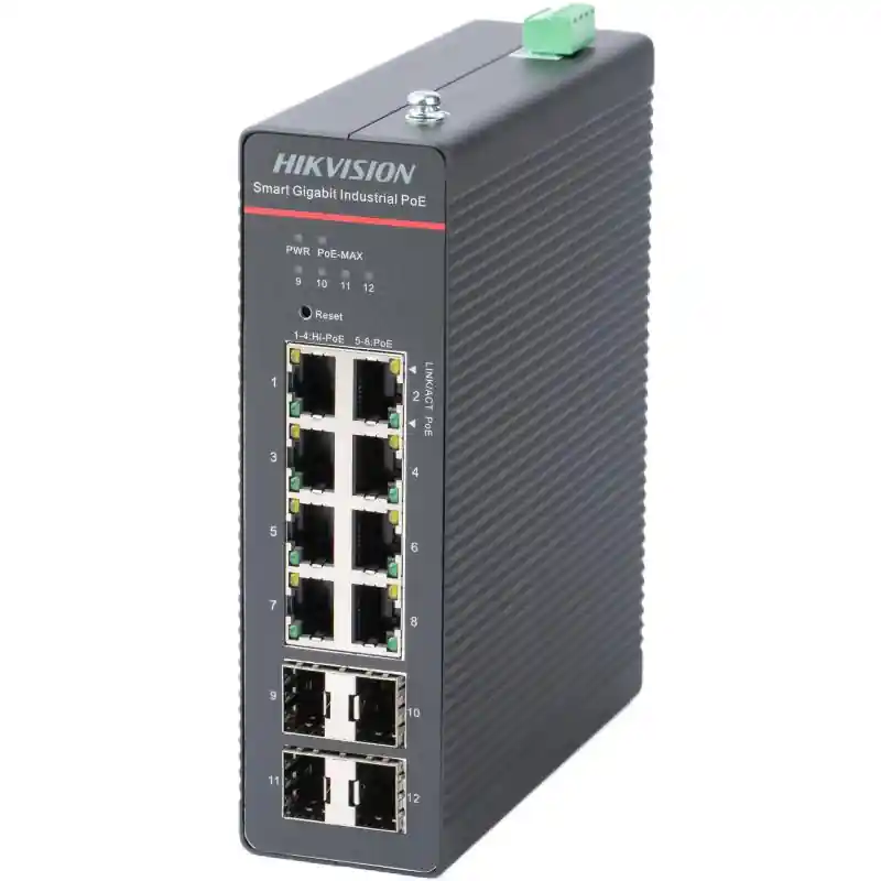 Cumpărături sigure HK SWITCH POE 8 PORTURI SMART MANAGED 8 x Gigabit PoE RJ45 ports,4 x Gigabit SFP fiber optical ports Support 802.1Q VLAN Support