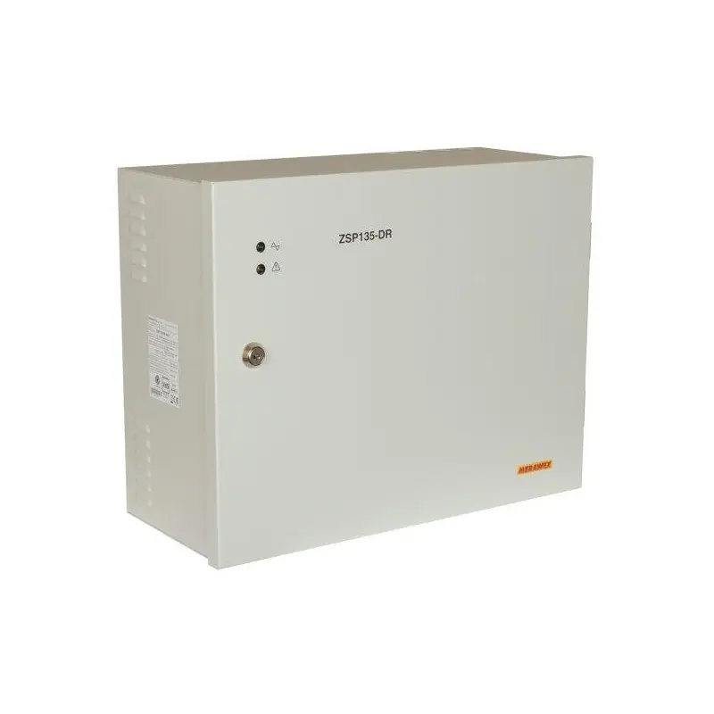 Bestseller Sursa de alimentare pentru sisteme de detectie incendiu 24V/3-5A in cutie metalica Merawex ZSP135-DR-5A-3, loc pentru 2 acumulat
