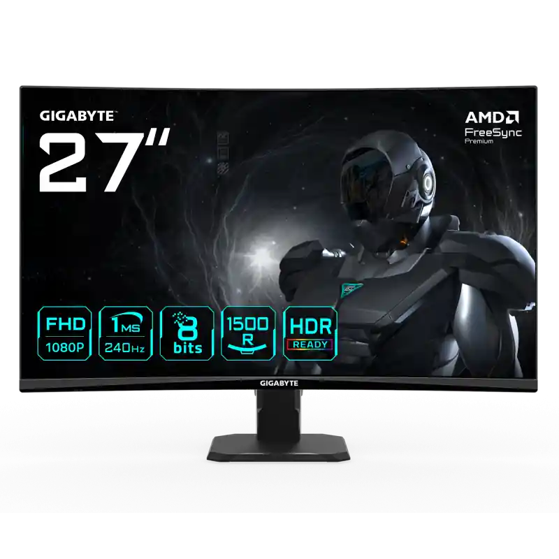 Plată securizată GIGABYTE GS27FC2. Display diagonal: 68.6 cm (27"), Display resolution: 1920 x 1080 pixels, HD type: Full HD, Display technology: