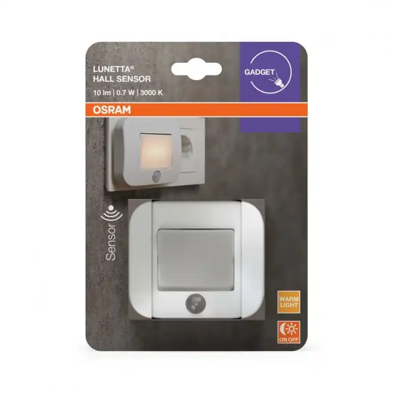 Lampa de veghe OSRAM LUNETTA Hall cu senzor de lumina, 0.7W, 10 lm, lumina calda(3000K) Premium