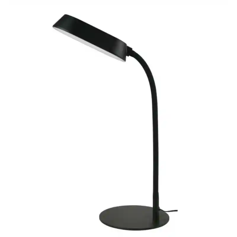 Transport gratuit Lampa LED birou OSRAM PANAN DISK METAL, 10W , 750 lm, lumina alba(3000K - 6500K), dimabila, port USB, brat ajustabil, Negru