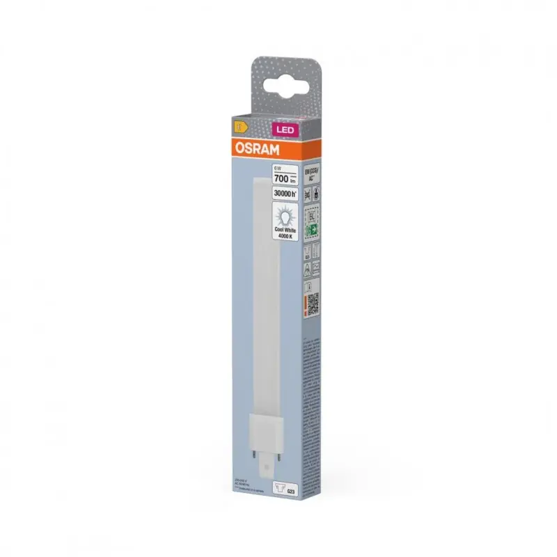 Nu rata Bec LED OSRAM Dulux S11 EM & AC HANDS, G23, 6W (110W), 700 lm, lumina neutra (4000K), 3.3x22cm