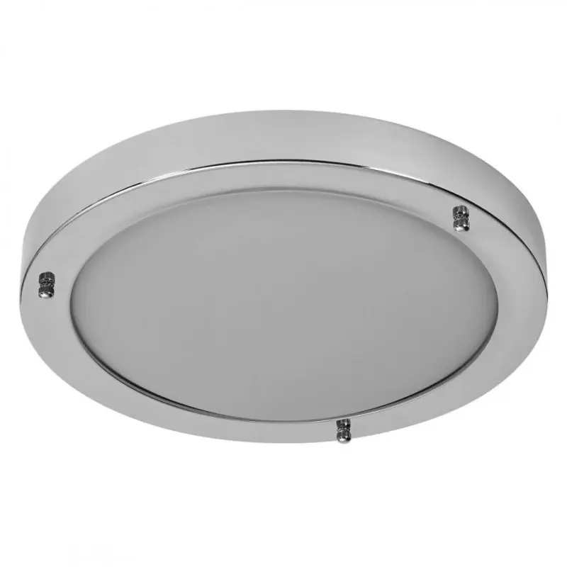 Plafoniera pentru baie OSRAM Classic Crom, E27, max. 15W LED,metal/sticla, IP44, Ø310x80mm, bec neinclus Ofertă