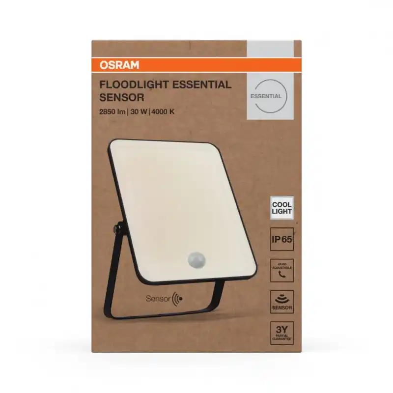 Ofertă limitată Proiector LED cu senzor de miscare si lumina OSRAM FLOODLIGHT ESSENTIAL, 30W, 220-240V, 2700 lm, lumina neutra(4000K), IP65,18.6