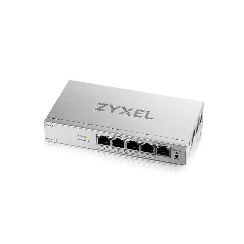 ZYXEL GS1200-5HPV3 5-Port Gigabit PoE Web-Managed Switch Reduceri