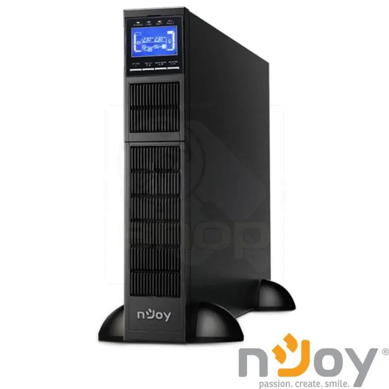 UPS nJoy Balder 6000, 6000VA/6000 W, On-line, LCD Display, Management, Rack/Tower, Dubla conversie, 2U, Nu are baterie inclusa, Ultima șansă