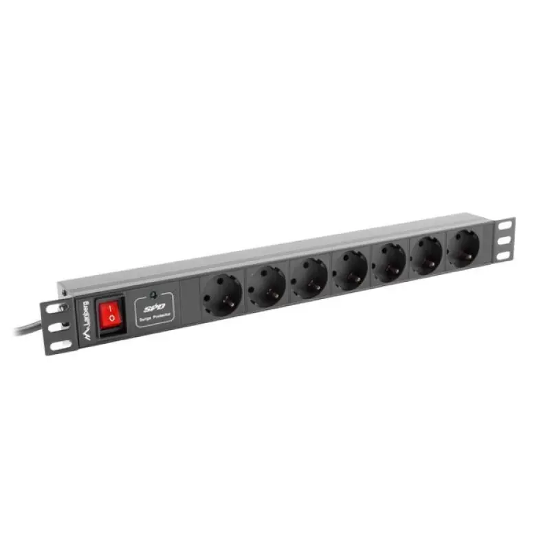 Livrare expres Unitate distributie alimentare PDU 19", 1U, 16A, 7 prize , negru