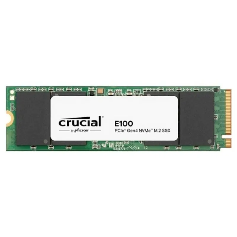 Expediere rapidă Crucial E100. SSD capacity: 480 GB, SSD form factor: M.2, Read speed: 4700 MB/s, Write speed: 2500 MB/s