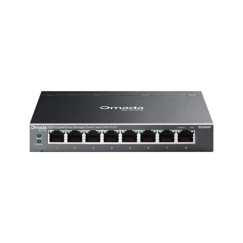 Vezi acum Switch TP-Link ES208GP 8-Port Gigabit PoE+, 8xLAN, 10/100/1000 Mbps, 65W