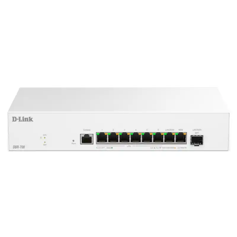 Bestseller Router de afaceri D-Link DBR-700, 2.5G dual WAN, echilibrare incarcare si failover, VPN (IPSec, WireGuard, OpenVPN, PPTP, L2TP),