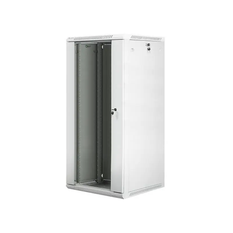 Reducere Dulap rack 19" perete 27U / 600x600 (flat pack) cu ușă din sticlă, griV2