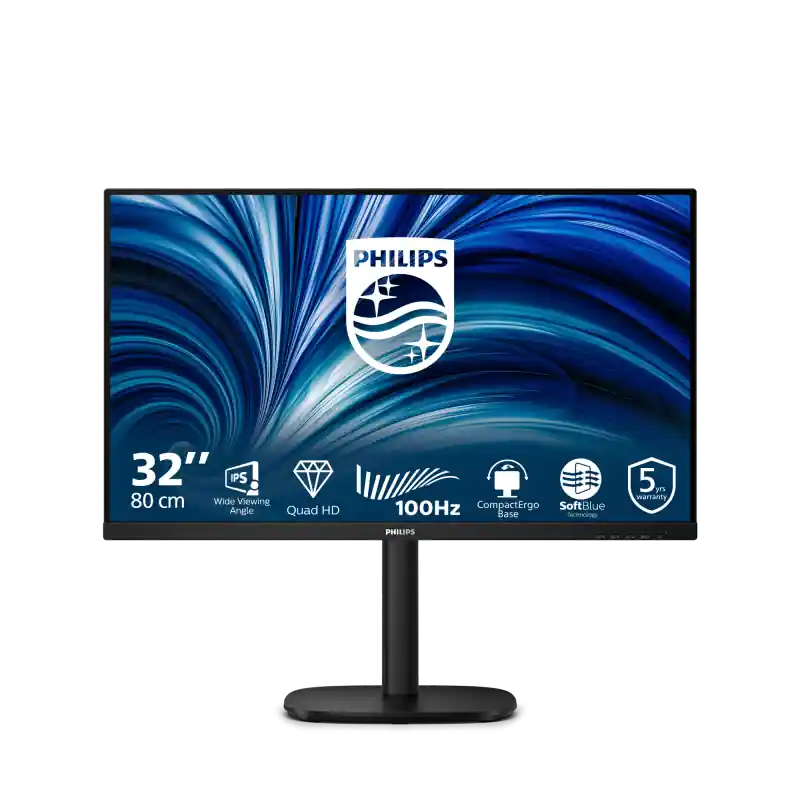 Ofertă specială Monitor Philips 31.5" 32B2N3500/00, Diagonal (inch): 31.5, Diagonal (cm): 80, Aspect ratio: 16:9, Panel: IPS, Resolution: 2560x1