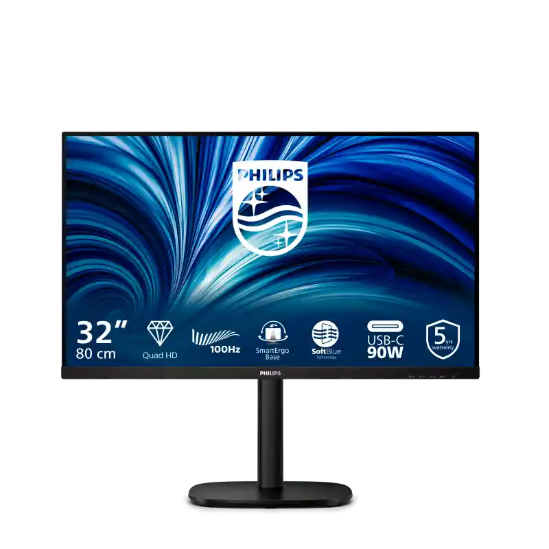 Monitor Philips 31.5" 32B2U3601/00, Diagonal (inch): 31.5, Diagonal (cm): 80, Aspect ratio: 16:9, Panel: IPS, Resolution: 2560x1 Plată securizată