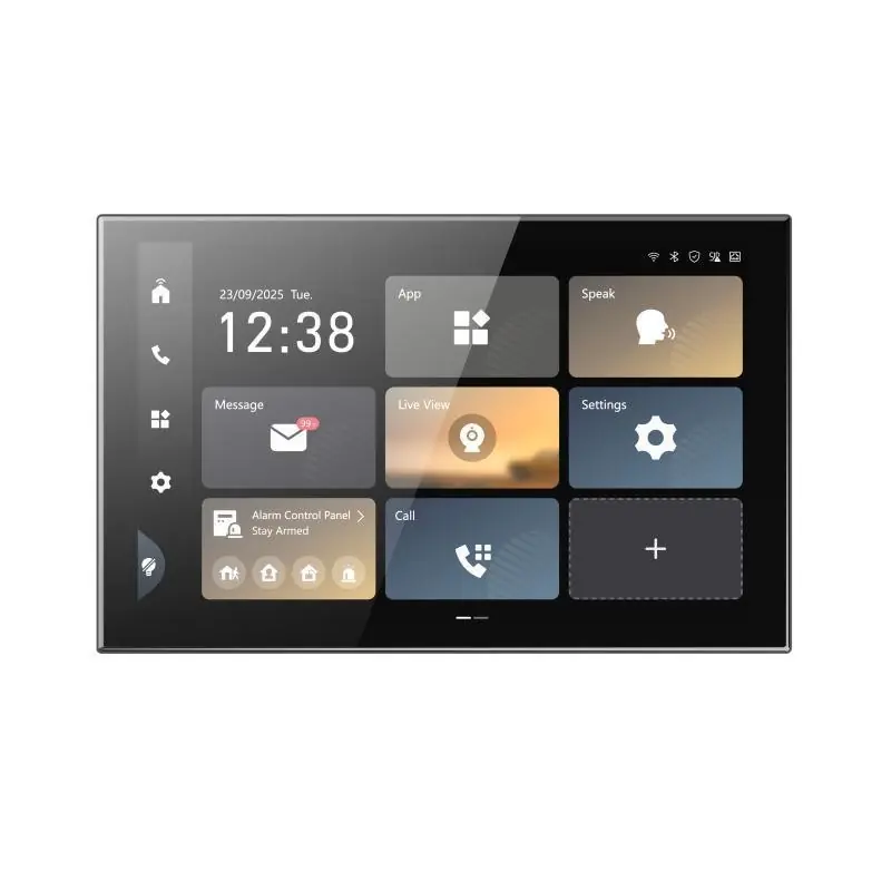 Cel mai vândut Monitor videointerfon color Hikvision DS-KH9570-WTE1/S, 10.1-inch colorful IPS touch screen, rezolutie: 1920 × , 1 RJ-45 10/100